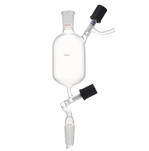 Glass Funnel, Addition, High Vacuum Valve